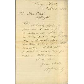 W J Gaudy, application for leave to discharge a gun within the city