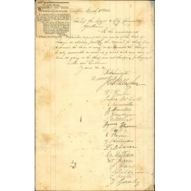 Petition, from cab proprietors regarding amended cab fares