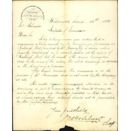 Complaint as to nuisance in Roxburgh Street - J H Otto Schwartz