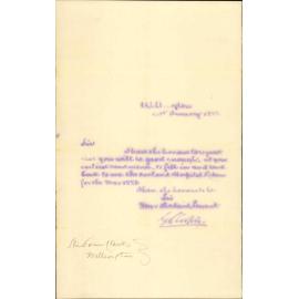 Asking for hospital section in 1881 - Colonial Secretary