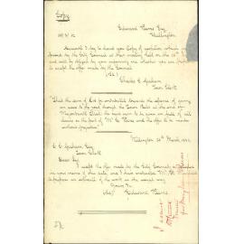 Agreeing to arrangement with Edward Reeves - D J Stuart