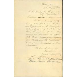 Resignation of officers and fire inspectors - Wellington Salvage Corps