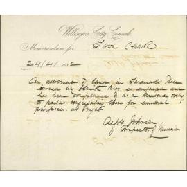 Unfenced section in Taranaki Place - Inspector of Nuisances