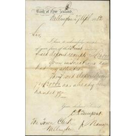 Deposit of £20,000 account, City Loan - Bank of New Zealand