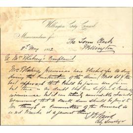 Application for compensation in account of damage to property - Mrs Blackie