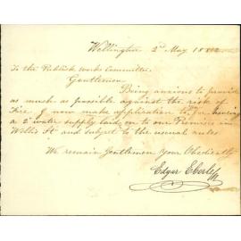 Application for 2 inch water service for fire purposes - Edgar Eberley
