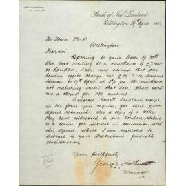 Interest in R Laidlaw, sum deposit in contract - Bank of New Zealand