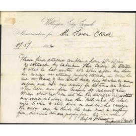 Complaint against cab driver, T Carter - Inspector of Nuisances