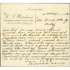 Wholesale license fee and hospital contract - R S Waterhouse