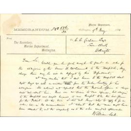 Complaint regarding non admission of seaman ex Hinemoa into hospital - Marine Department