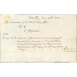 Claiming £10 in account of damage by Cuba Street drain - E J D Johnson
