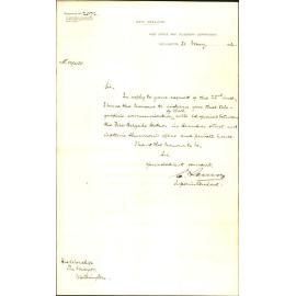 Telegraph wires to Captain Shannon's premises - Telegraph Department