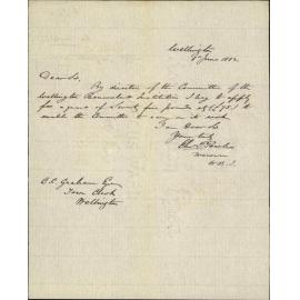 Application for further advance of £75 - Benevolent Institute
