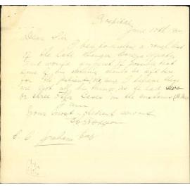 With list of effects, late Dr Carey - Resident Surgeon Hospital