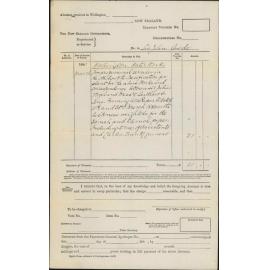 With account for Sir J Good in account of Water Works contract - Colonial Secretary