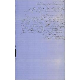 Application for extension of time, Tinakori Road drain - John Kelleher