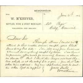 Wholesale license fee - W McKeever