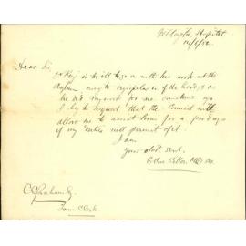 Asking leave to undertake duties at Lunatic Asylum - Resident Surgeon Hospital
