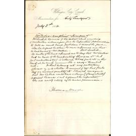Claim for damages in account of Nairn Street - Alex Wallace, [Thomas Ward]