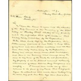 As to retaining wall at Hankey Street - Frank Willis