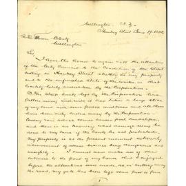 As to retaining wall at Hankey Street - Frank Willis