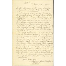Offer of site for Cemetery - J Wilton