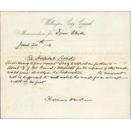 Estimate of cost of Metalling Hospital Road - City Surveyor [Thomas Ward]