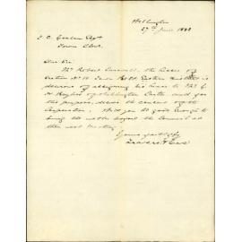 Asking consent for transfer of loan of Town Belt Reserve from R Carswell to G H Baylis - Travers & Love
