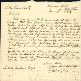 Notice to remove gorse on Town Belt Reserve - G H Baylis