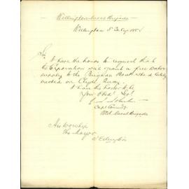 Application for water supply to boat shed - Naval Brigade