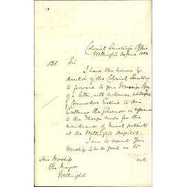 Charges for hospital treatment, Men of War seaman - Colonial Secretary [Naval patients]