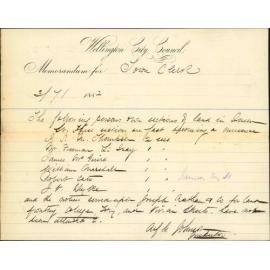 Report as to unfenced sections - Inspector of Nuisances