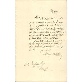 Plimmer Reeves & Co, bill - W Hutchison