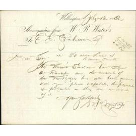 J & D Sinclair have signed deed of release - W R Waters