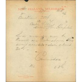 Seaman patients in hospital - Commodore Erskine