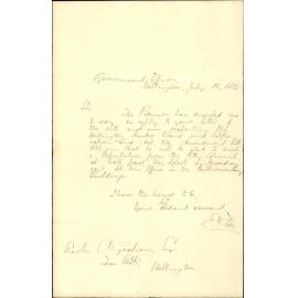 Application for deputation to meet him regarding Plimmer Reeves Bill - Premier