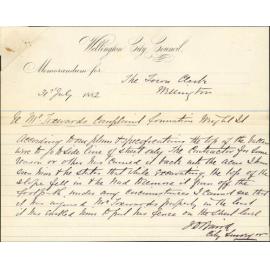 Encroachment on his land in Wright Street - C J Forward