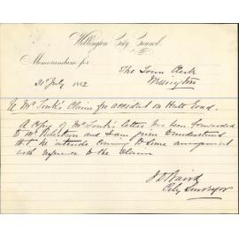 Claim in account of accident on Hutt Road - William Tonks