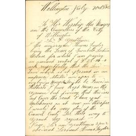Fencing in of Town Belt reserve land leased by him - Thomas Taylor