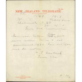 Taking part in special loans - Town Clerk Christchurch