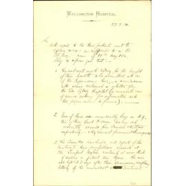 Report as to convalescent patients sent to Sydney - Resident Surgeon Hospital