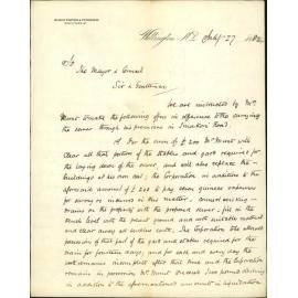 Claim of Mr Munt in account of drain through his premises - Buckley, Stafford & Fitzherbert