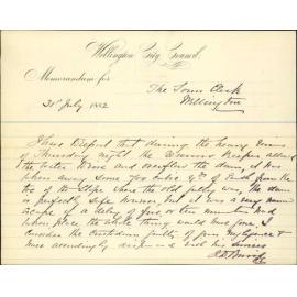 Report as to damage to reservoir - City Surveyor