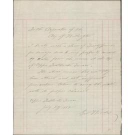 Claim for damage caused by flood - George Woods