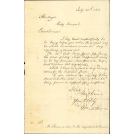 Complaint regarding dog tax prosecution - W McKeever