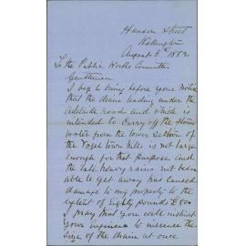 Claim for damages in account of recent flood £80 - G H Baylis