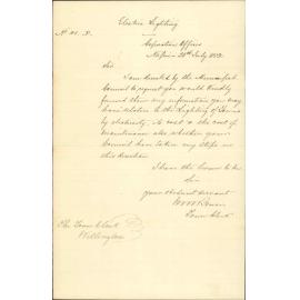 Asking for information regarding electric lighting - Town Clerk Napier