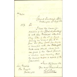 Reminder regarding amount paid to Sir John Goode - Colonial Secretary