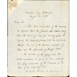 Encroachment of his property in Wright Street - C J Foxward for G Allan
