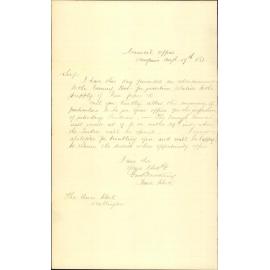 Forwarding specifications for supply of iron pipes - Town Clerk Wanganui